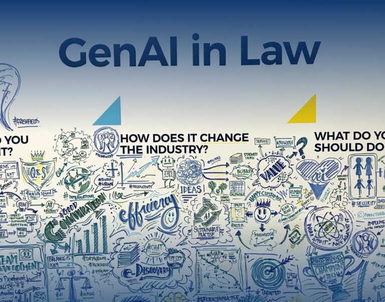 Mural wall picture entitled “GenAI in Law”